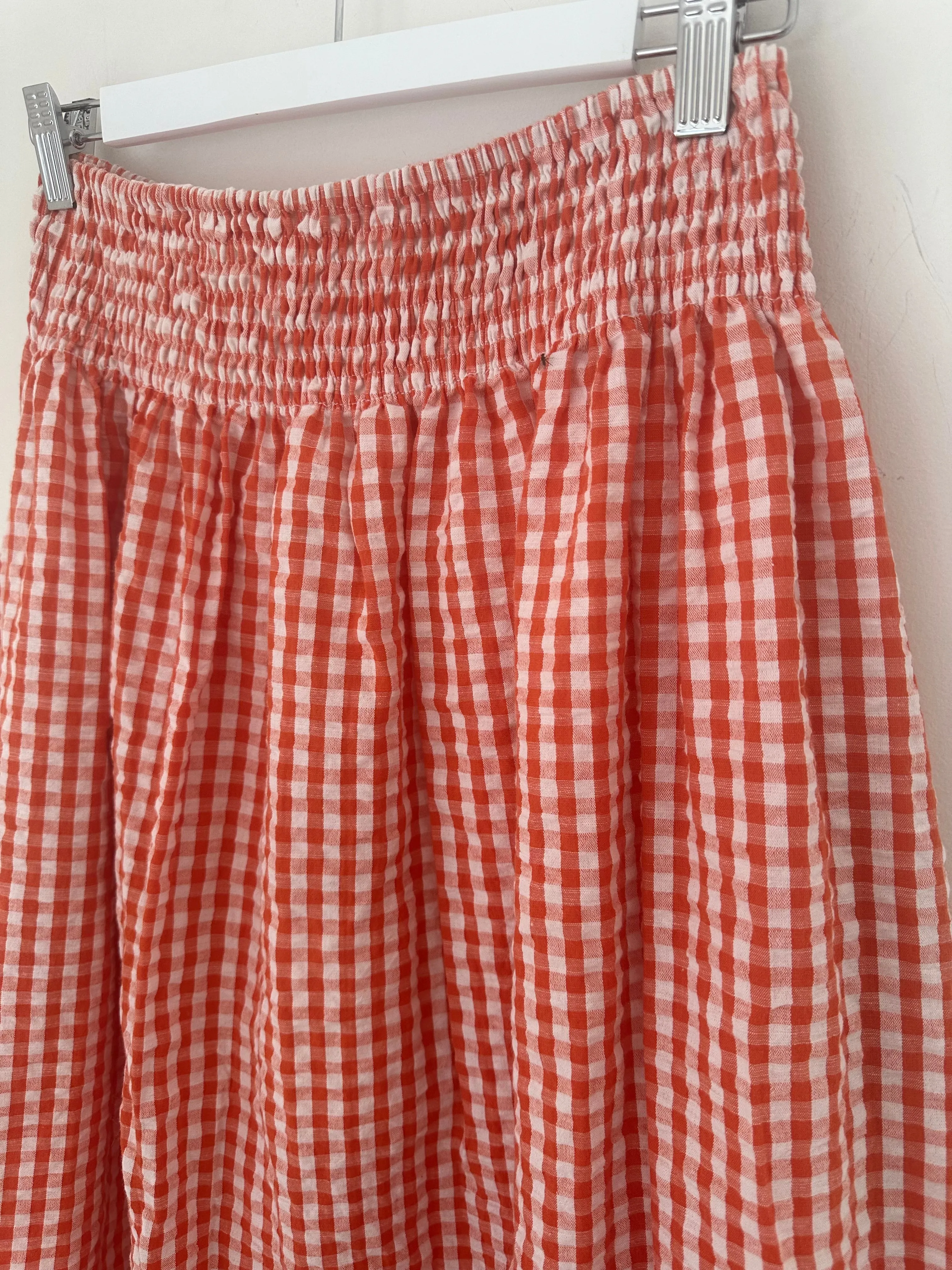 lola skirt - orange gingham